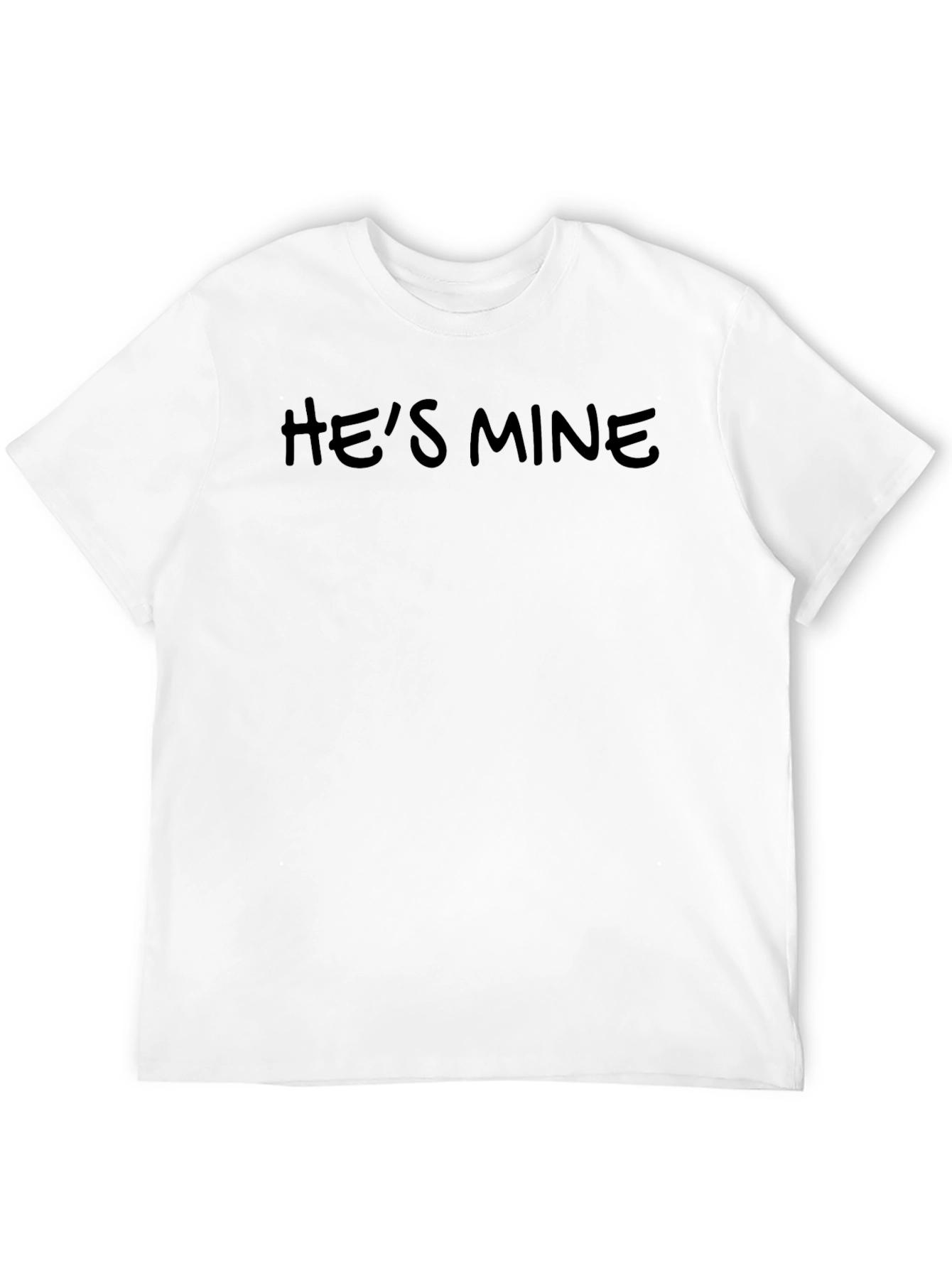 Hes Mine Black Crew Neck T-Shirt