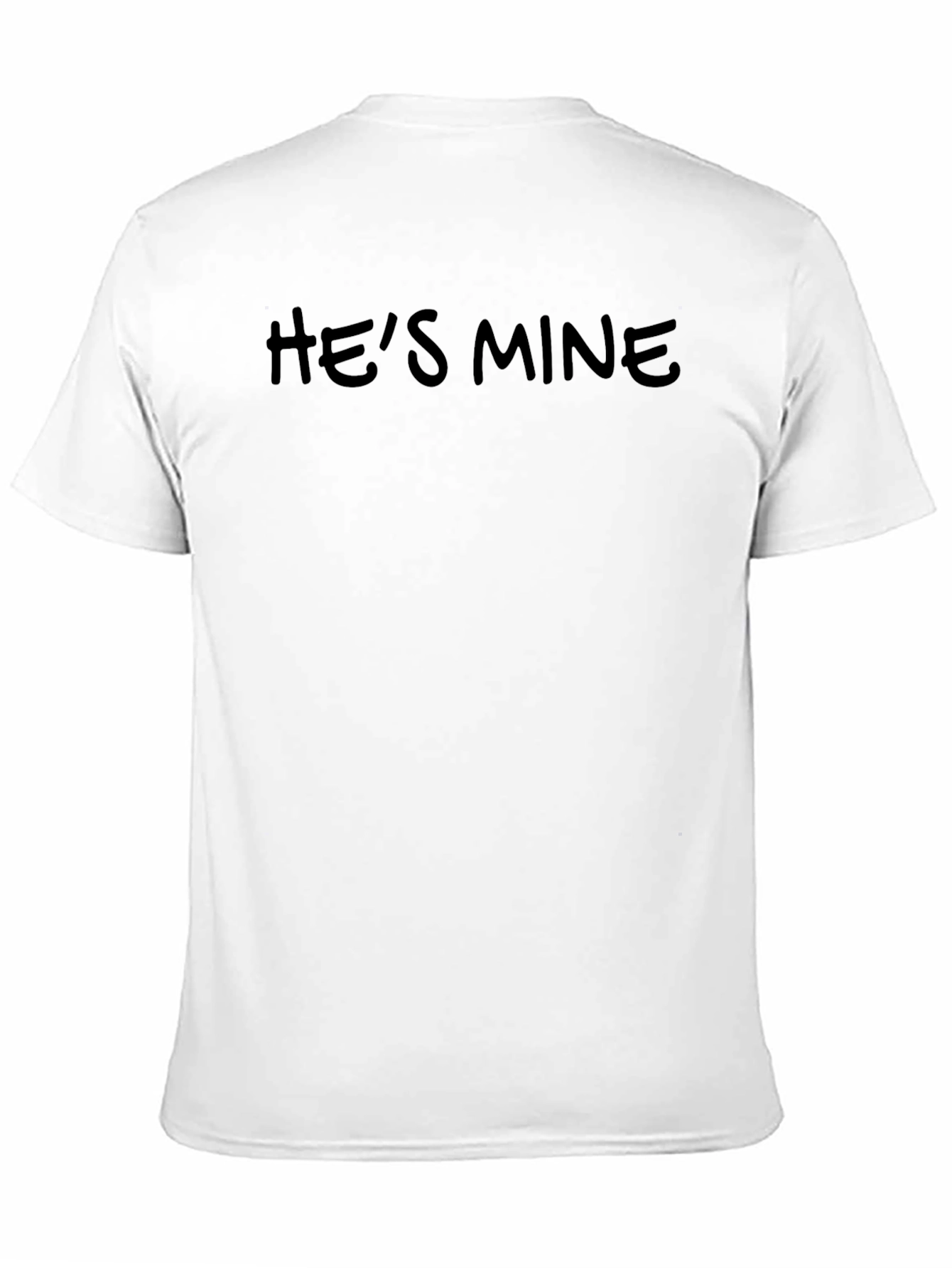 Hes Mine Black Crew Neck T-Shirt