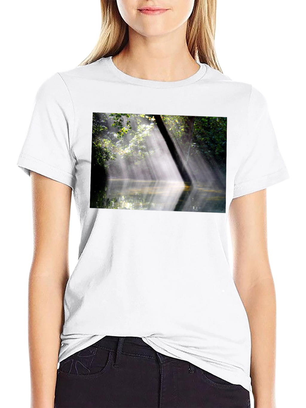Natures Embrace Tee - Sunlit Forest Design