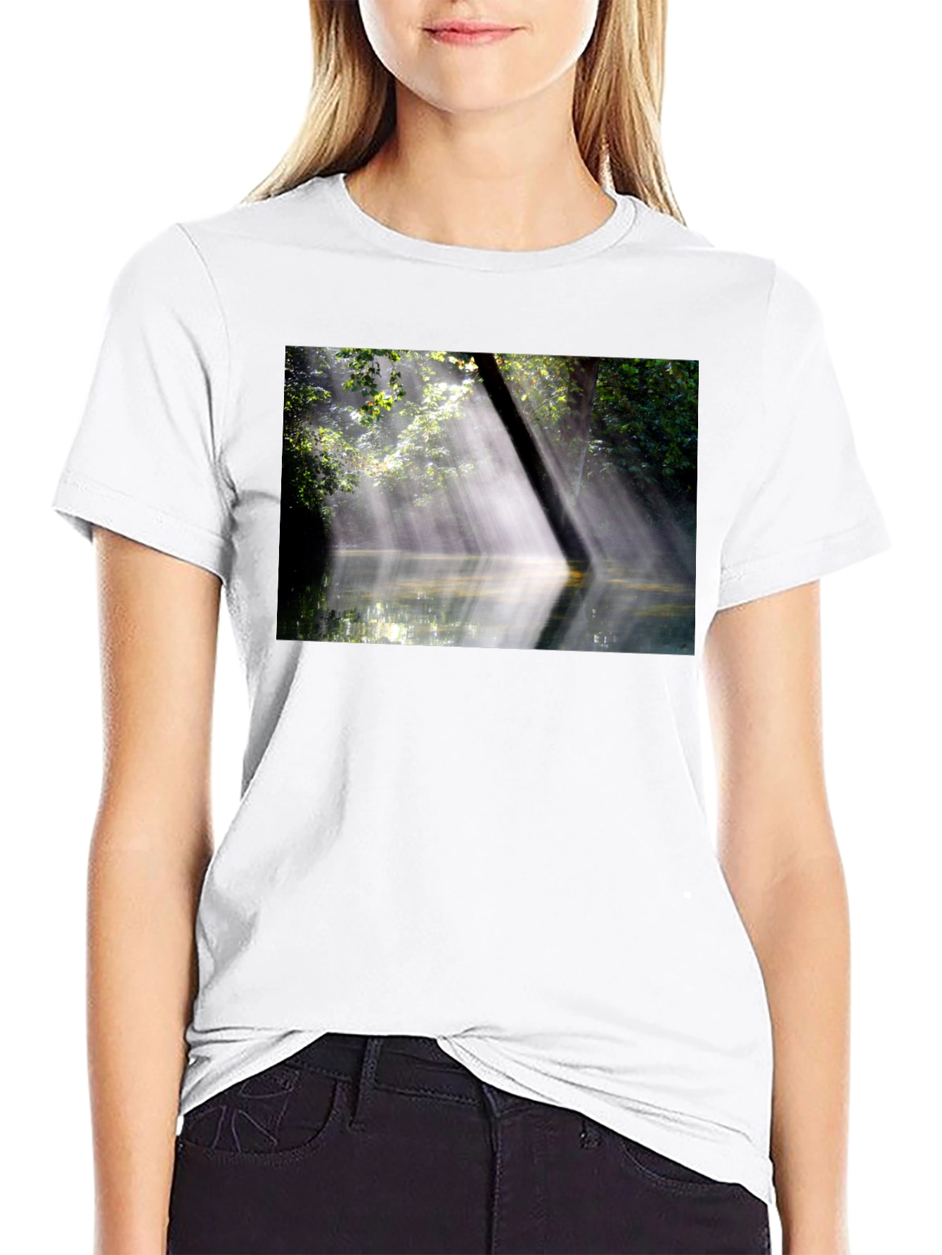 Natures Embrace Tee - Sunlit Forest Design