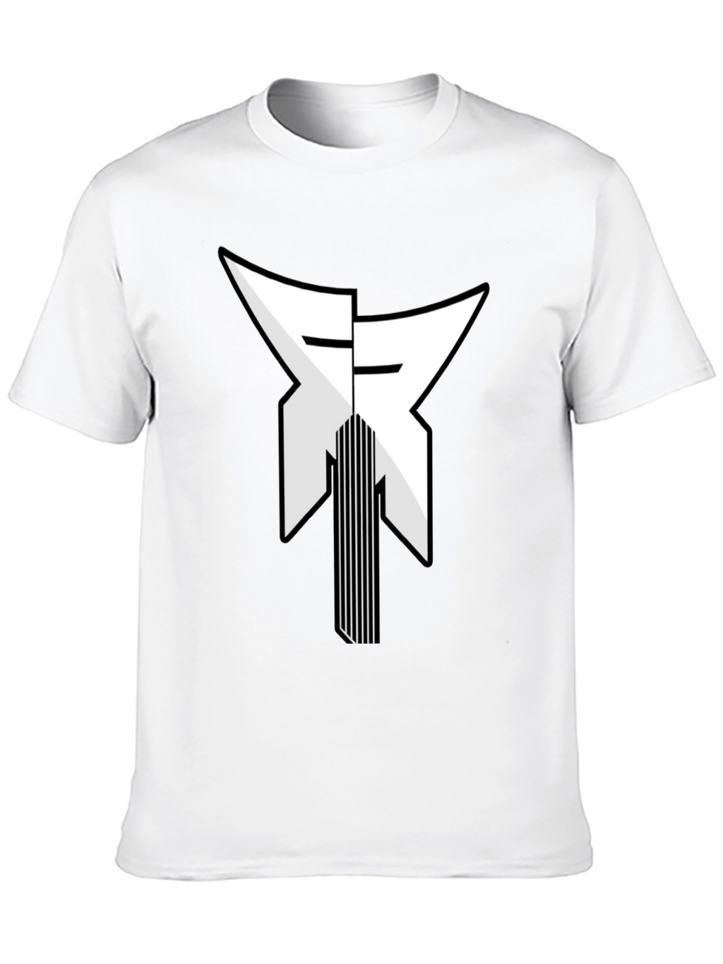 Abstract Graphic Print Black Tee