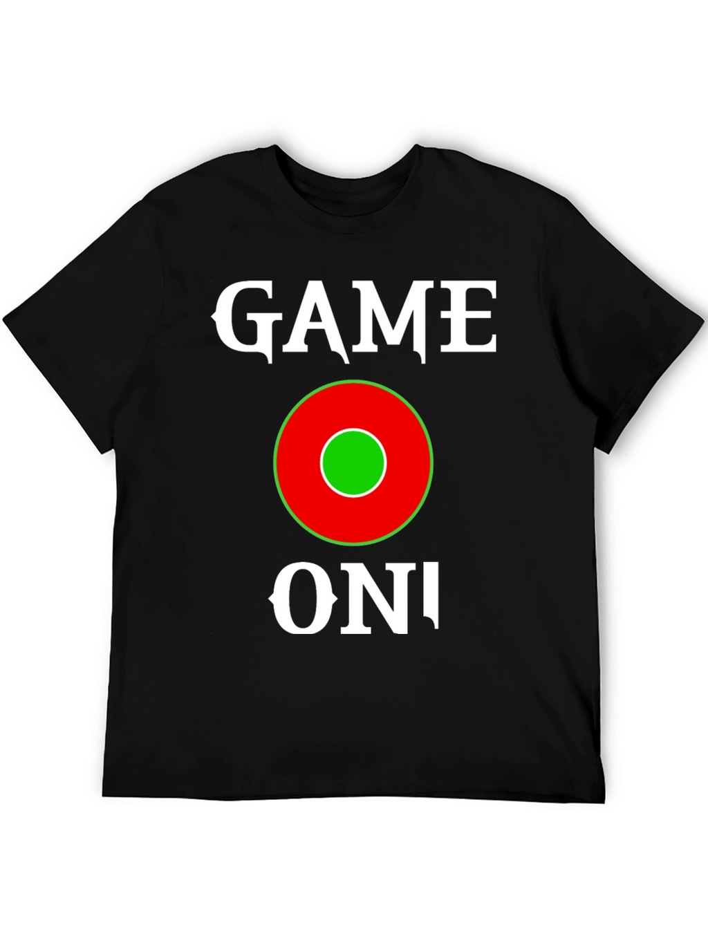 Game On Graphic Tee - Black Cotton T-Shirt