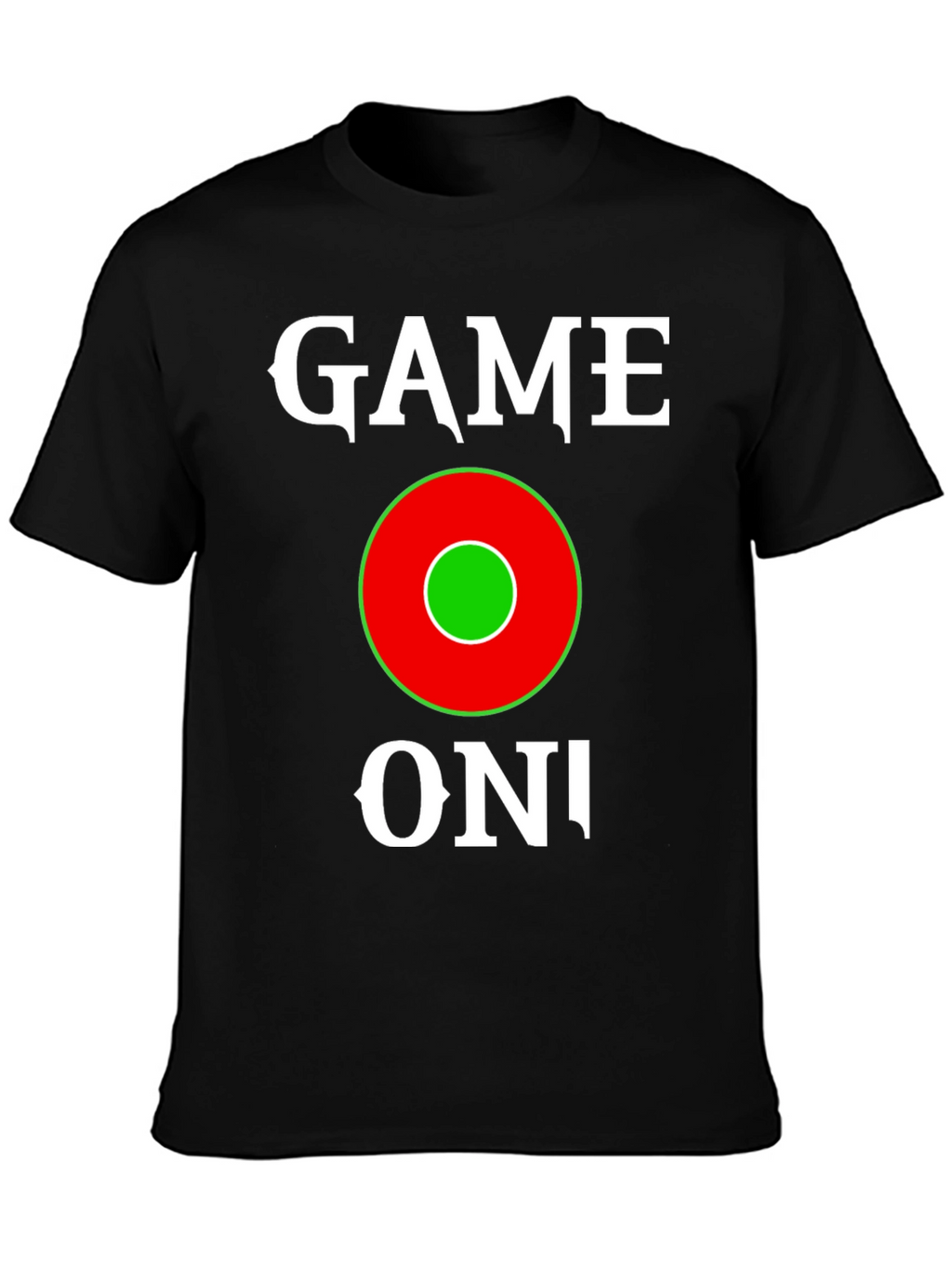 Game On Graphic Tee - Black Cotton T-Shirt