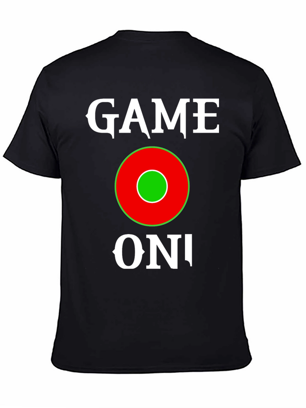 Game On Graphic Tee - Black Cotton T-Shirt