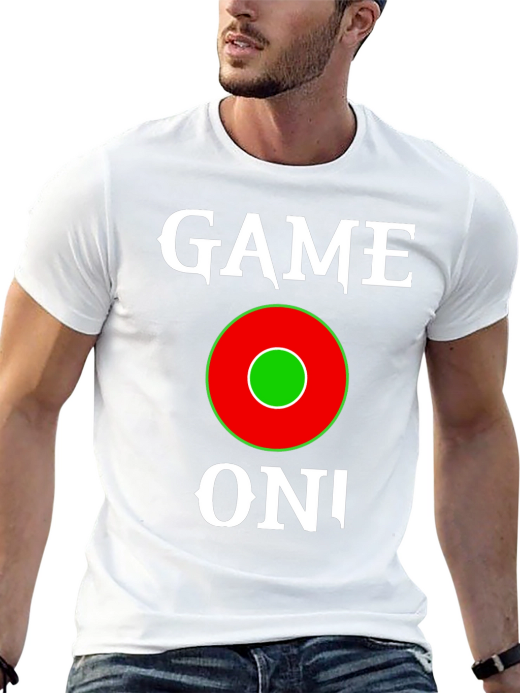 Game On Graphic Tee - Black Cotton T-Shirt