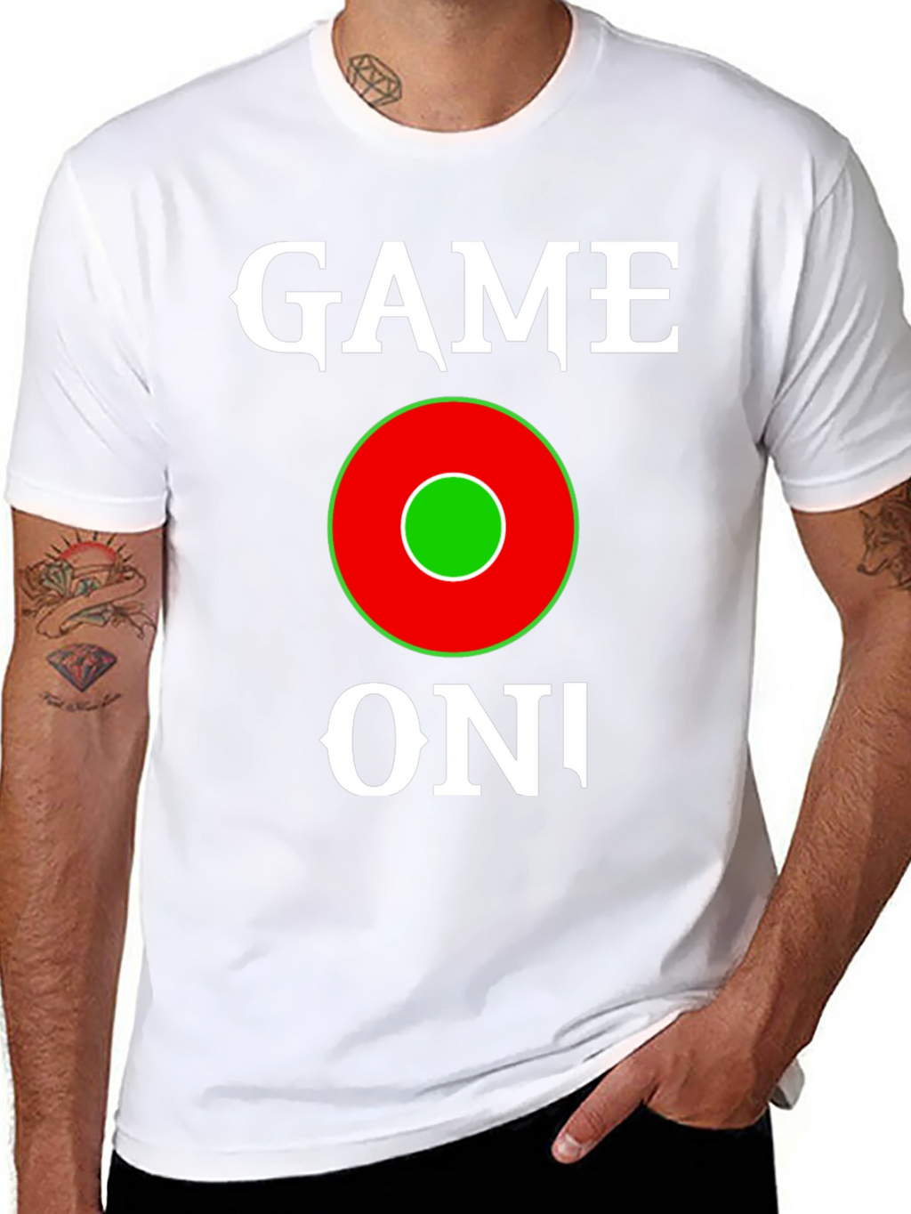 Game On Graphic Tee - Black Cotton T-Shirt