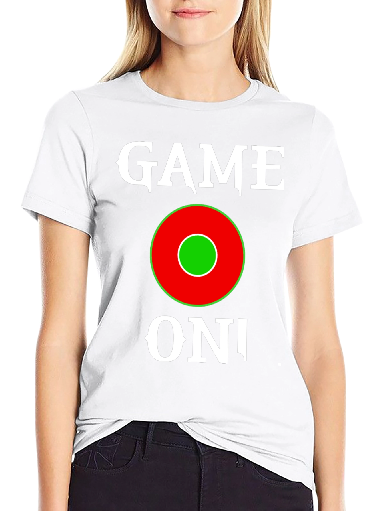 Game On Graphic Tee - Black Cotton T-Shirt