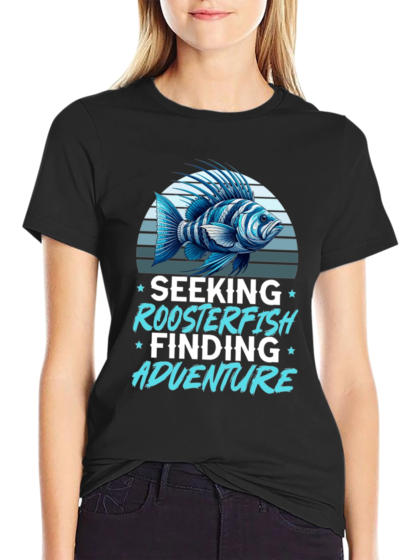 Roosterfish Adventure Black T-Shirt