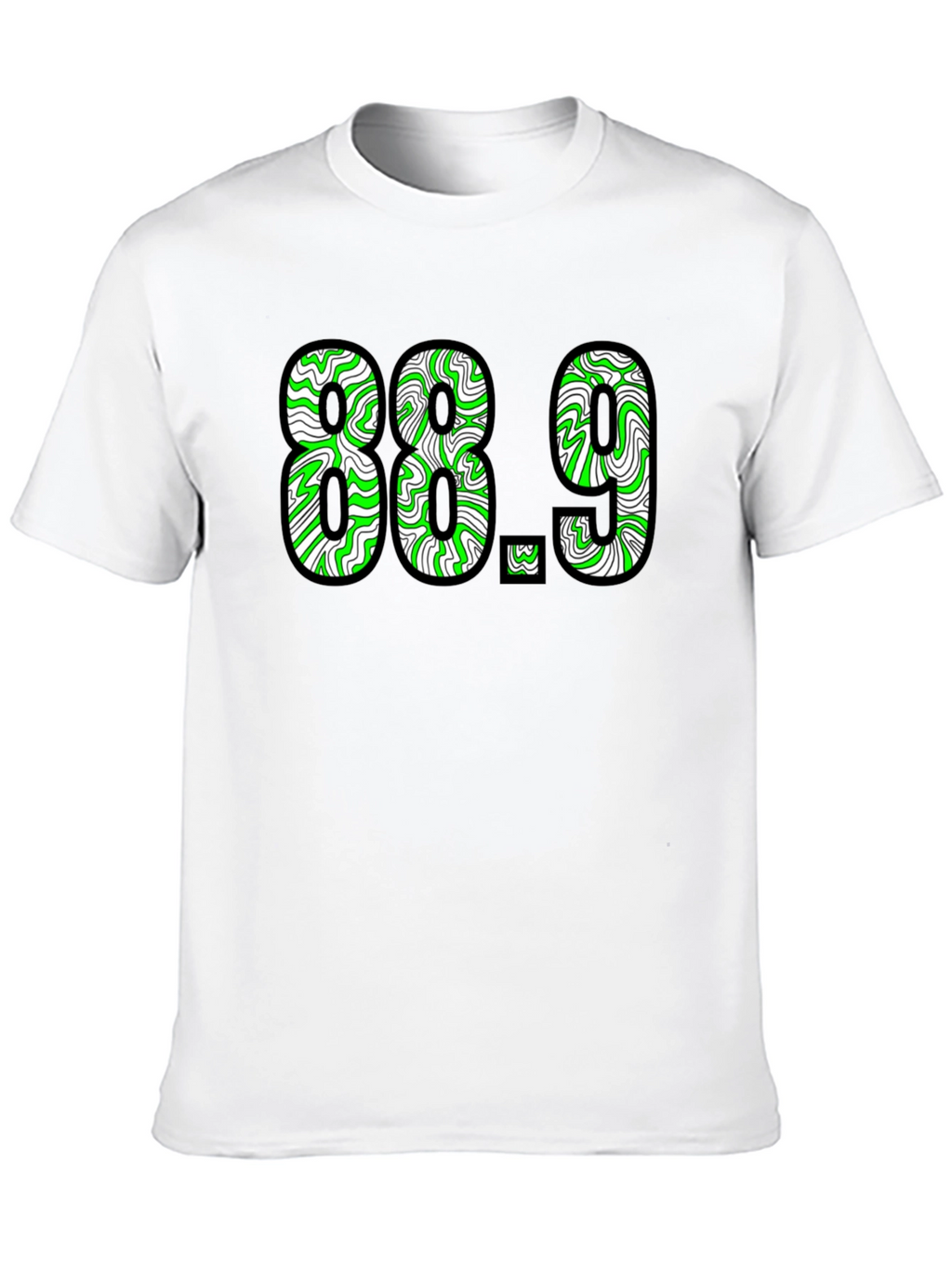 88.9 Graphic Tee - Black Cotton T-Shirt