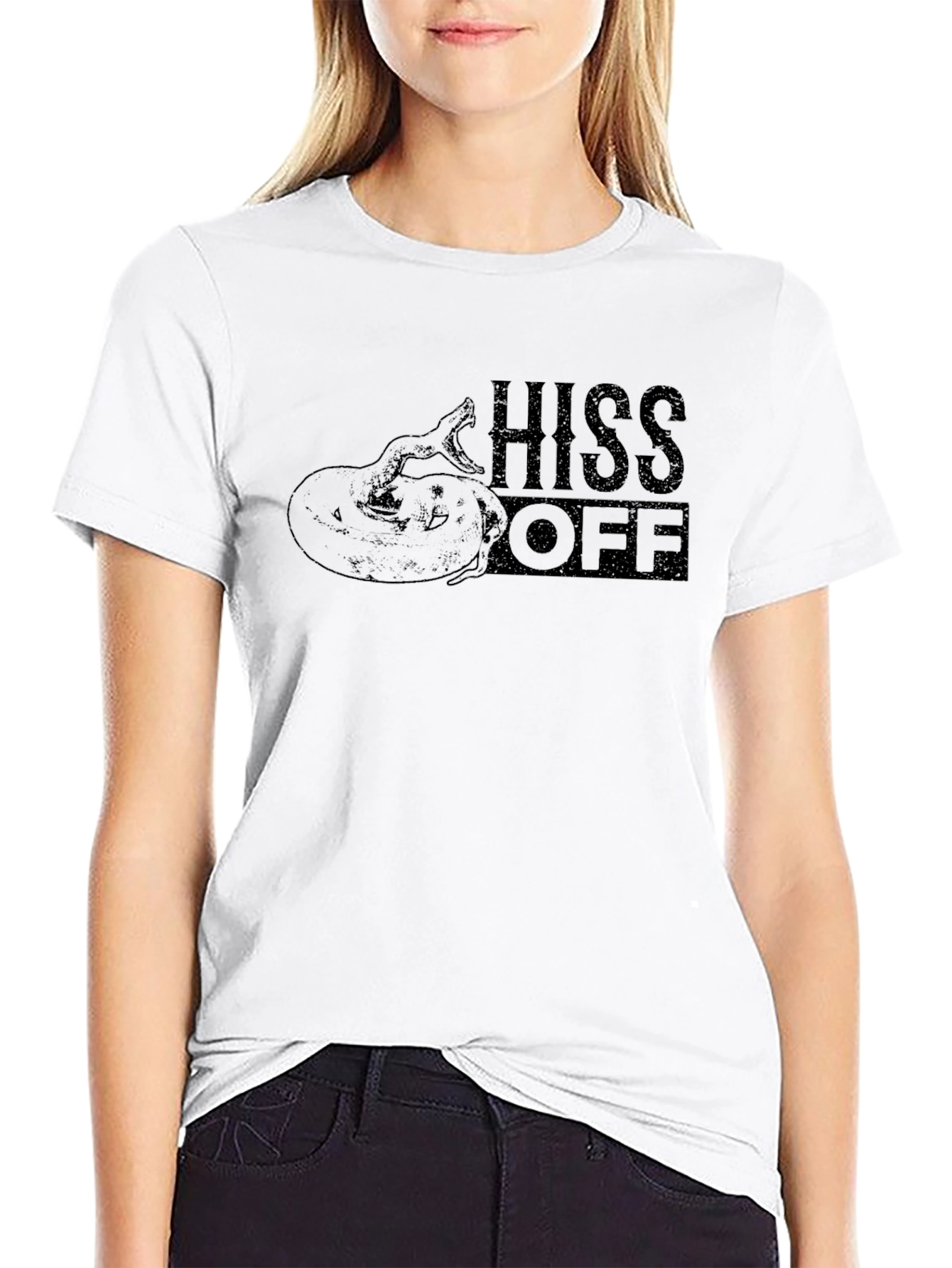 Hiss Off Snake Graphic Tee - Mens Black T-Shirt