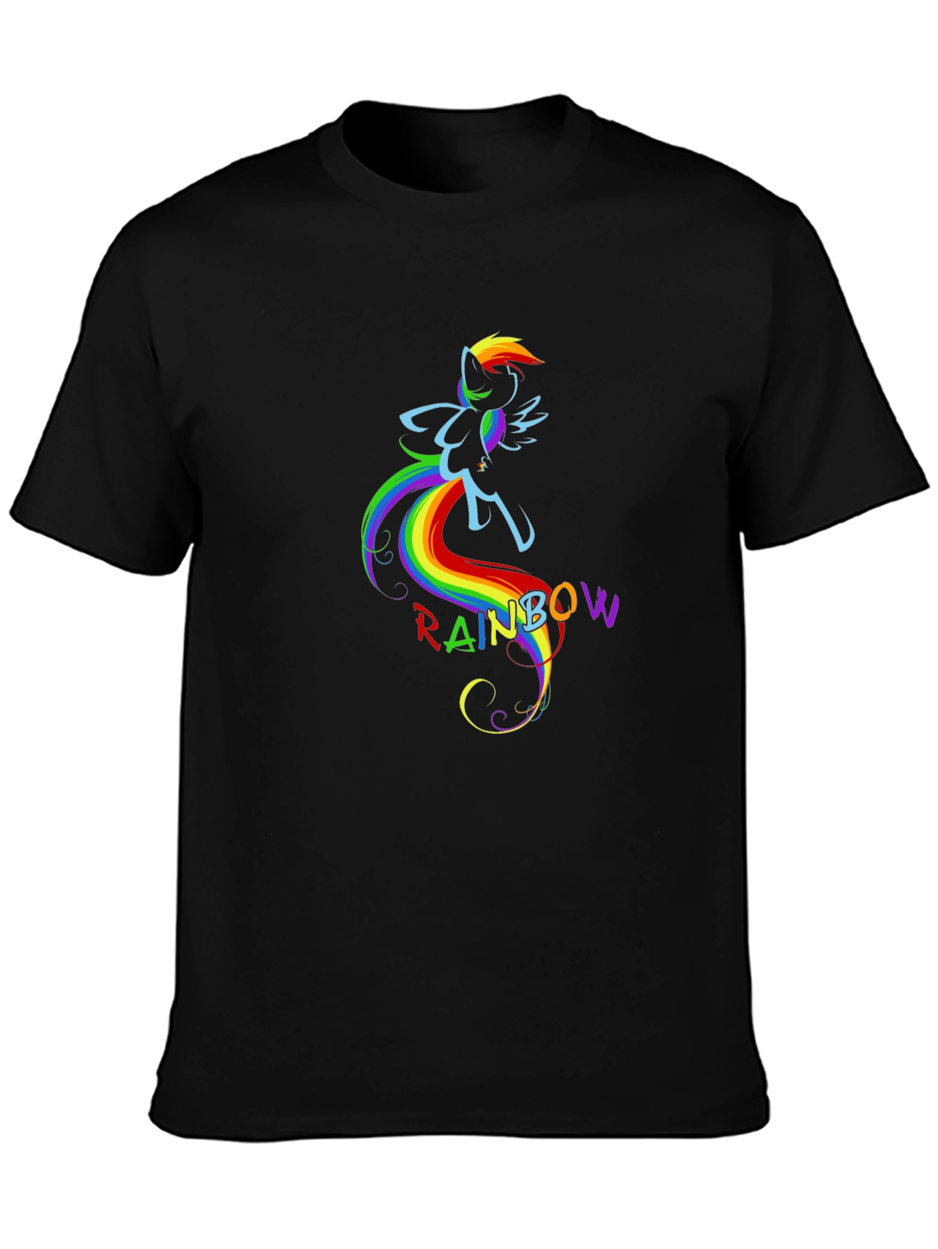 Rainbow Dash Graphic Tee - Black
