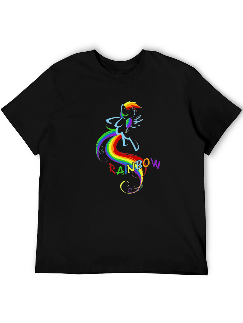 Rainbow Dash Graphic Tee - Black