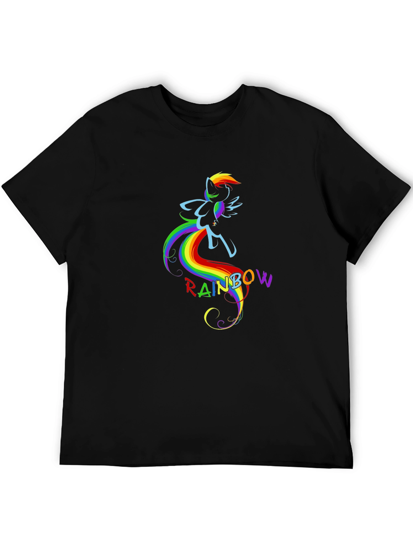 Rainbow Dash Graphic Tee - Black