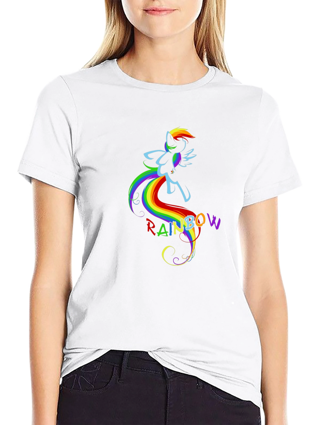 Rainbow Dash Graphic Tee - Black