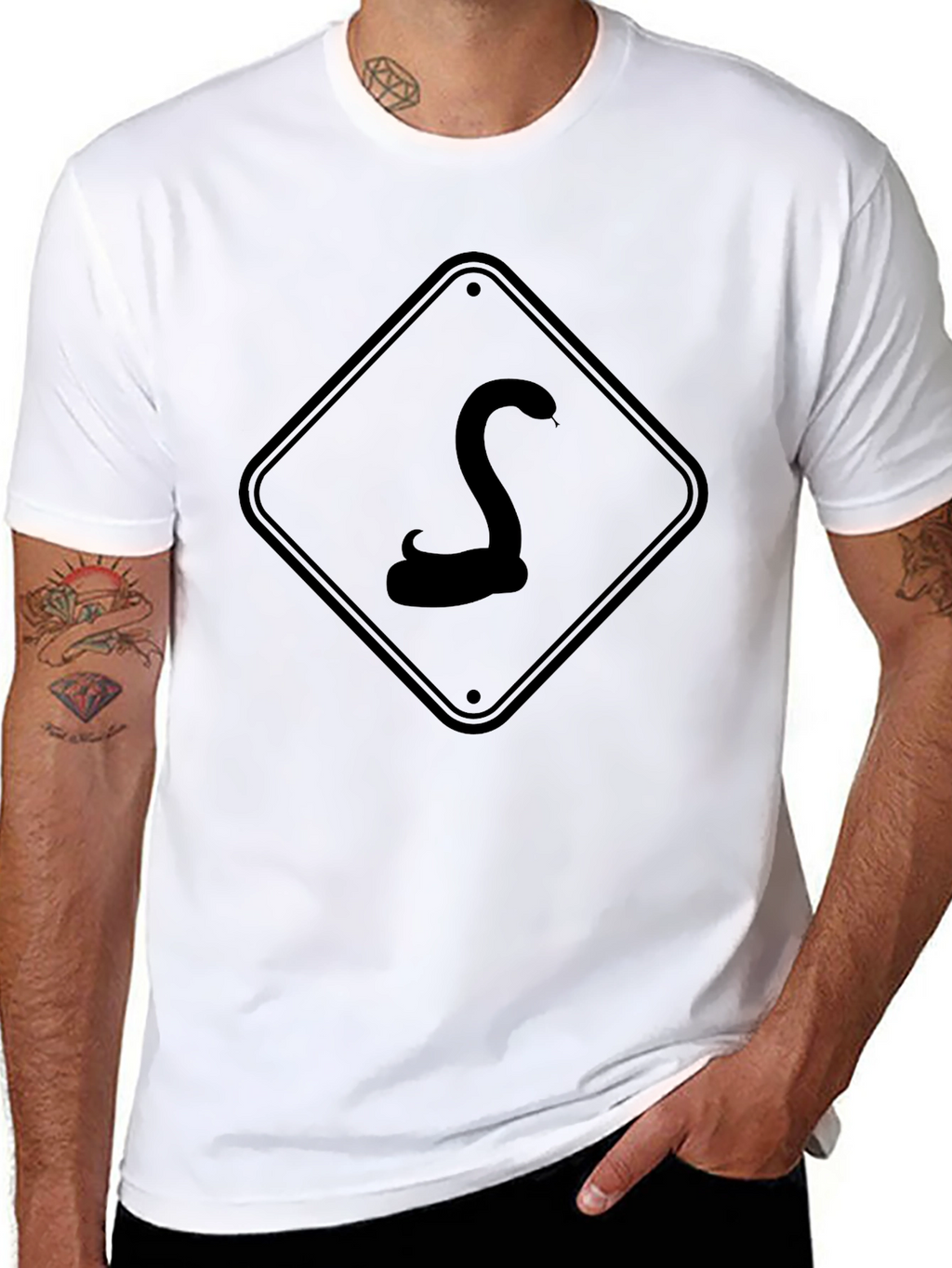 Black Snake Crossing Graphic Tee