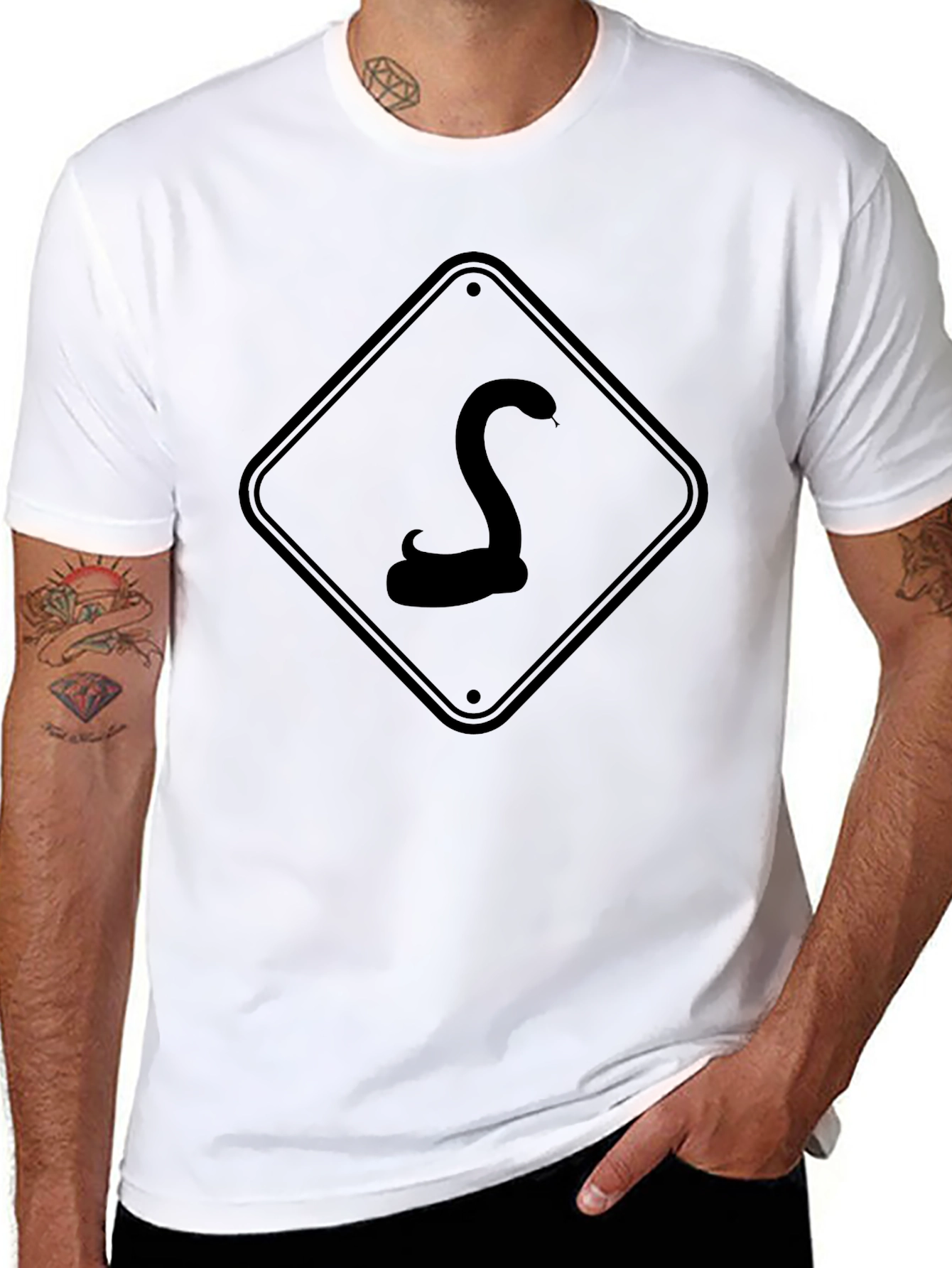 Black Snake Crossing Graphic Tee