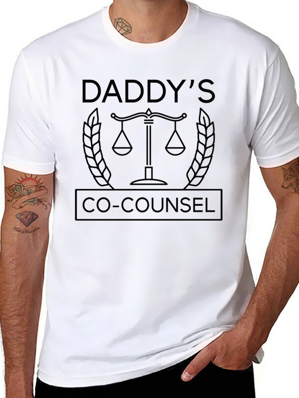 Daddys Co-Counsel T-Shirt - Law Father Humor