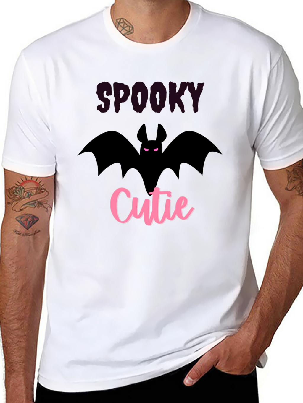 Spooky Cutie Black T-Shirt - Halloween Bat Tee