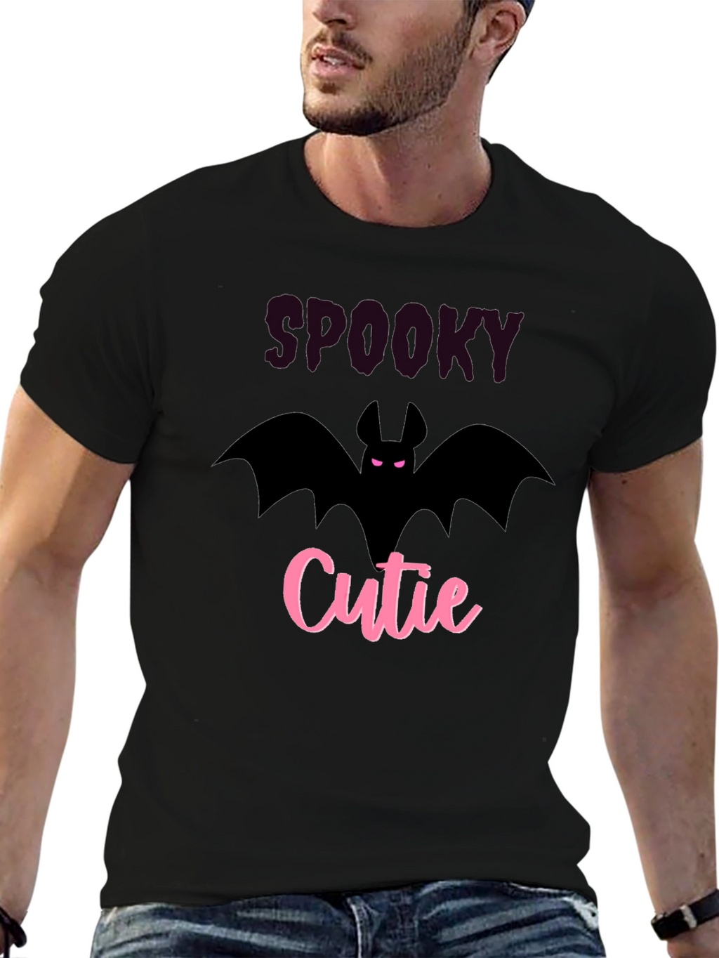 Spooky Cutie Black T-Shirt - Halloween Bat Tee