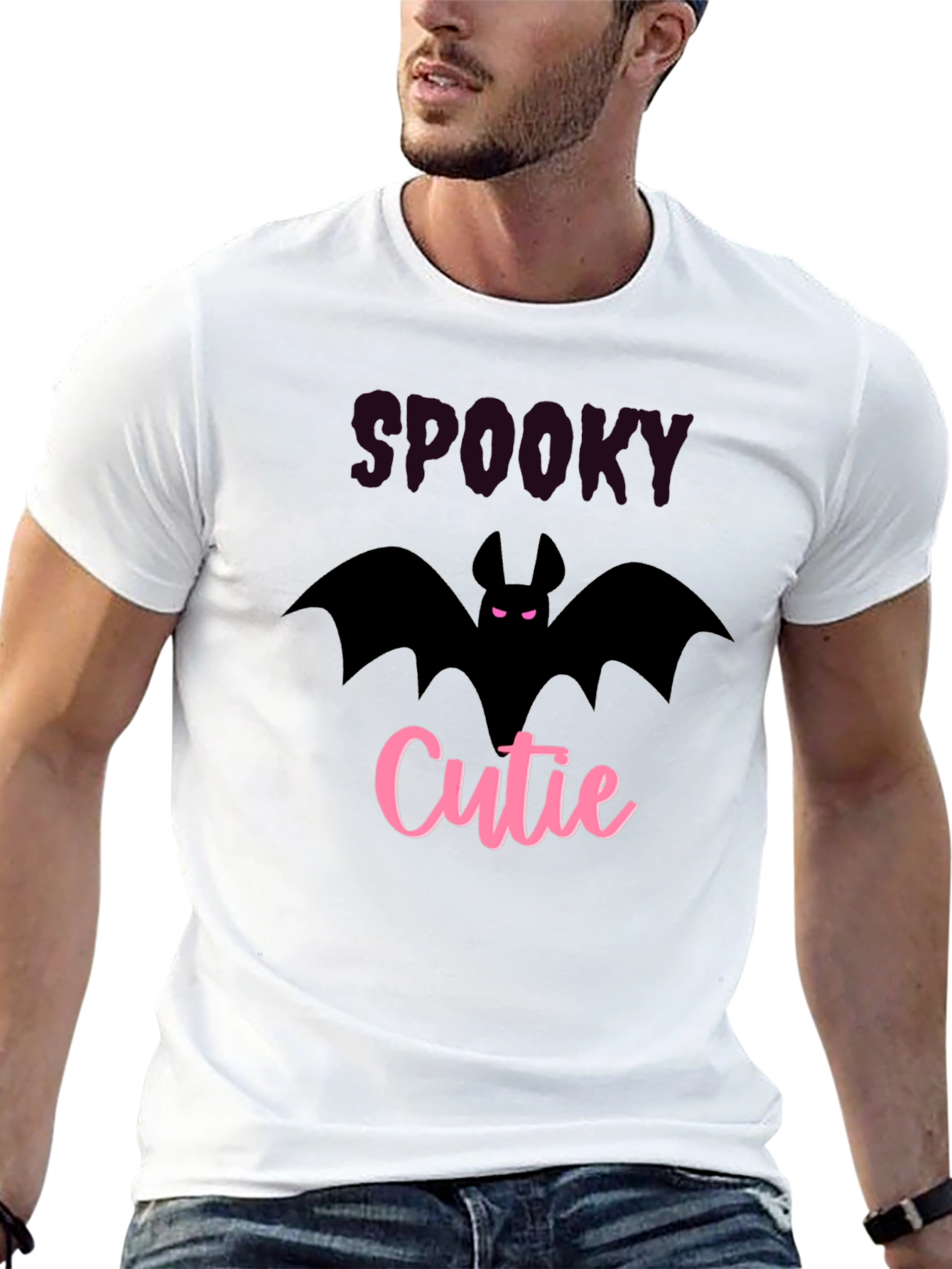Spooky Cutie Black T-Shirt - Halloween Bat Tee