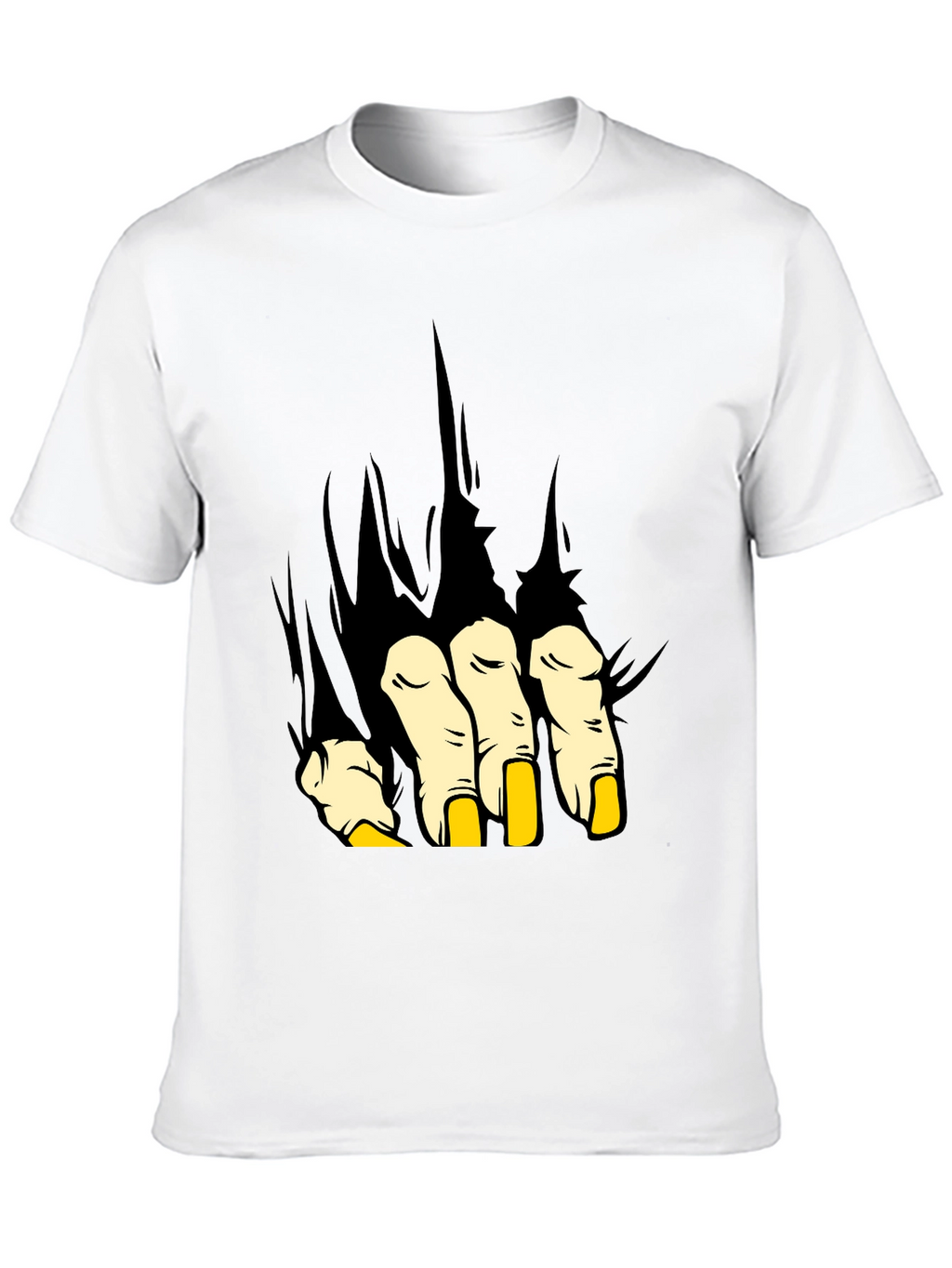 Monster Hand Graphic Print Black T-Shirt