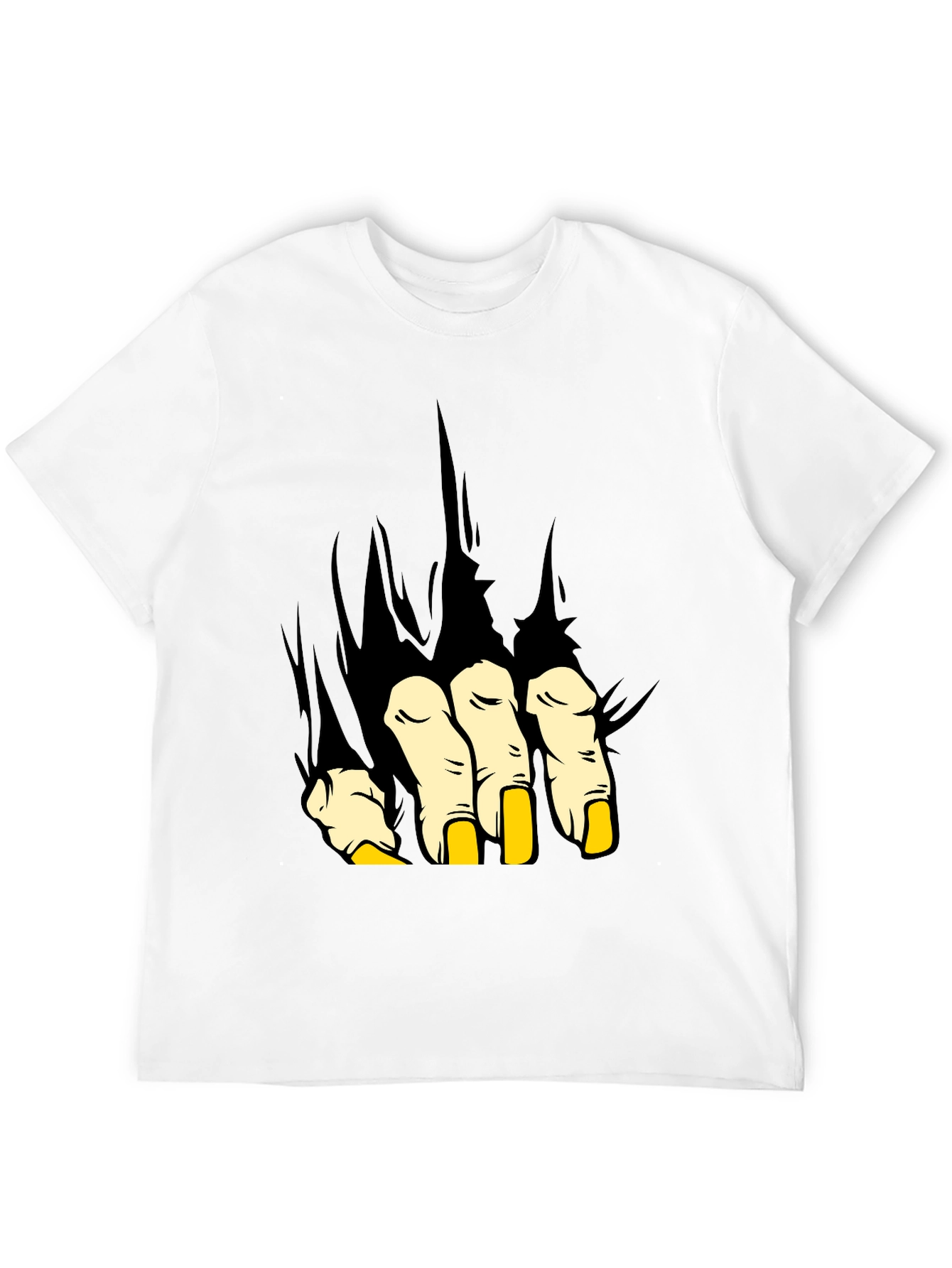 Monster Hand Graphic Print Black T-Shirt