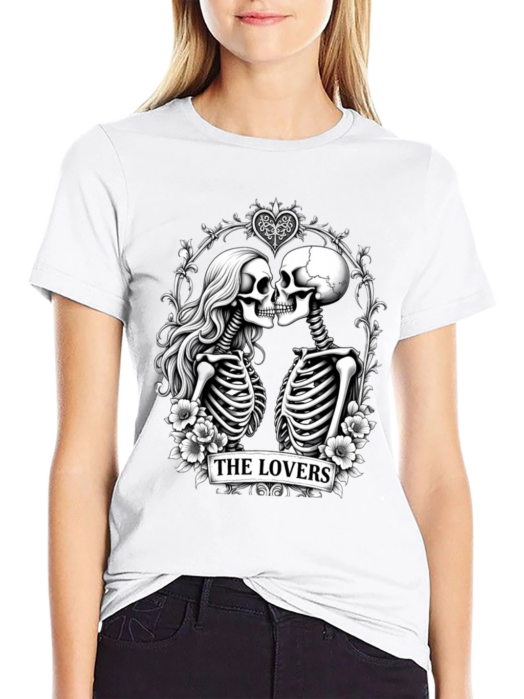 The Lovers Skeleton Graphic T-Shirt