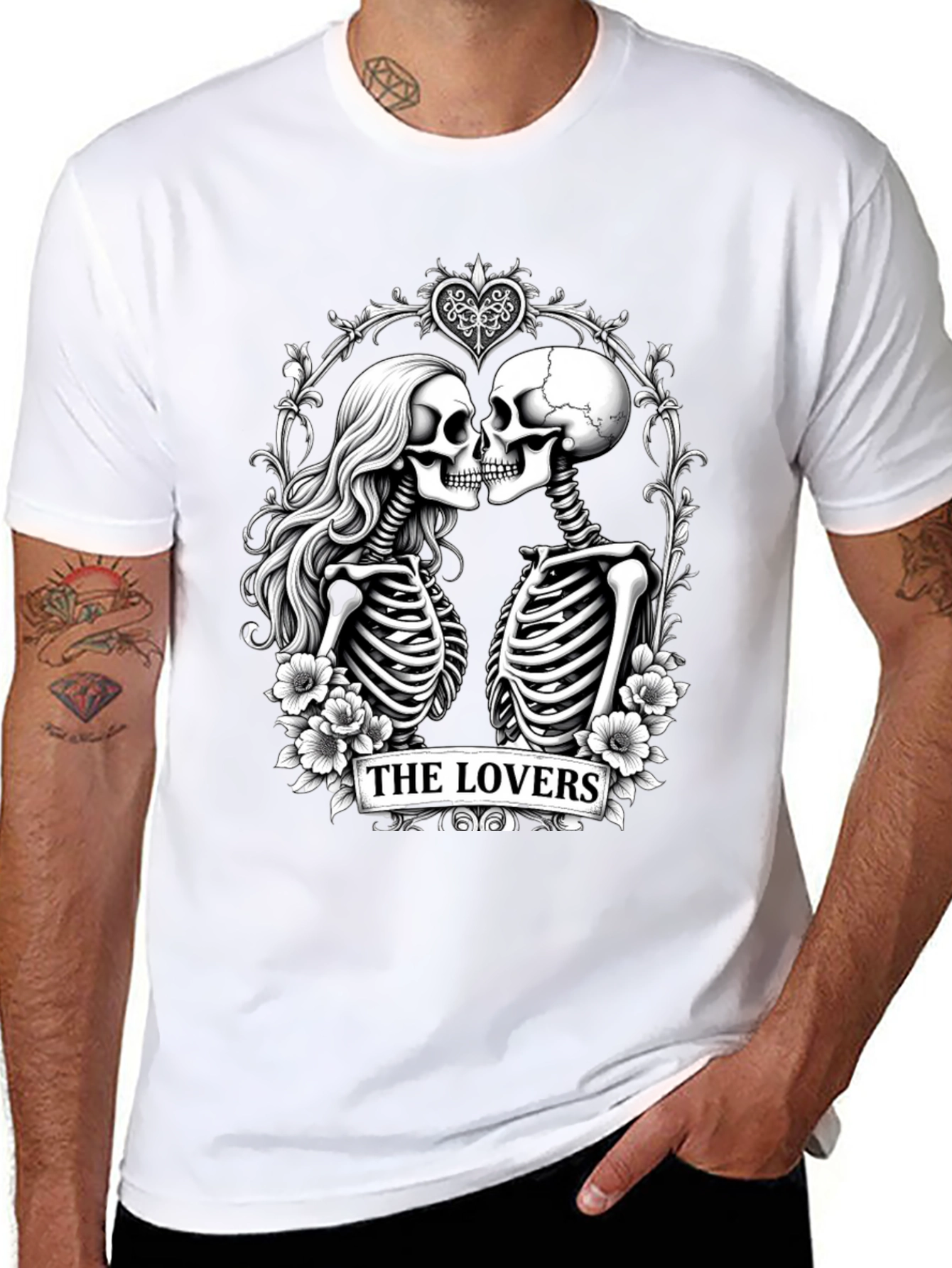 The Lovers Skeleton Graphic T-Shirt
