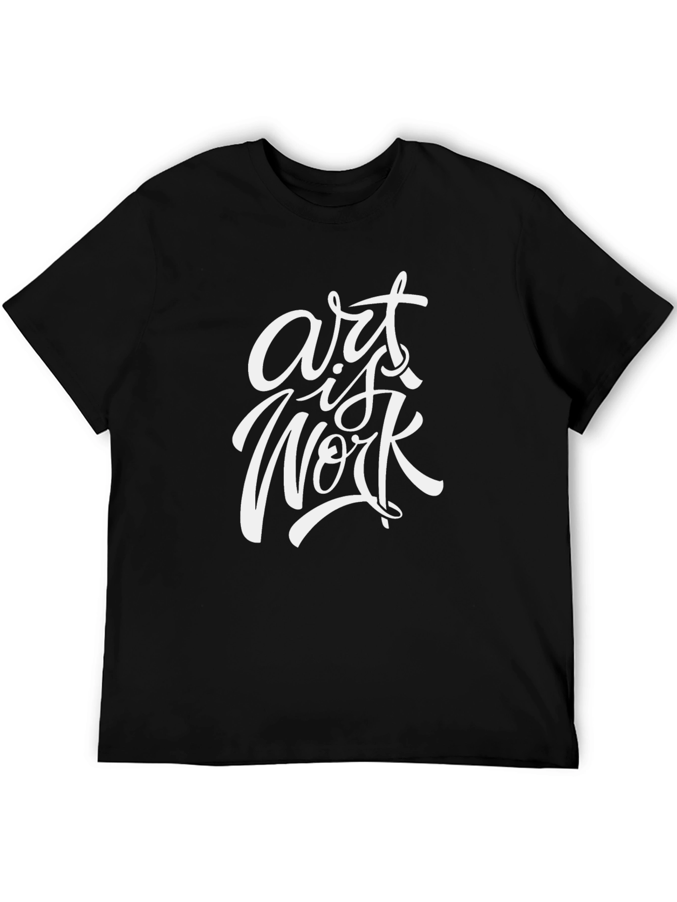 Art is Work Graphic Tee - Black Cotton T-Shirt