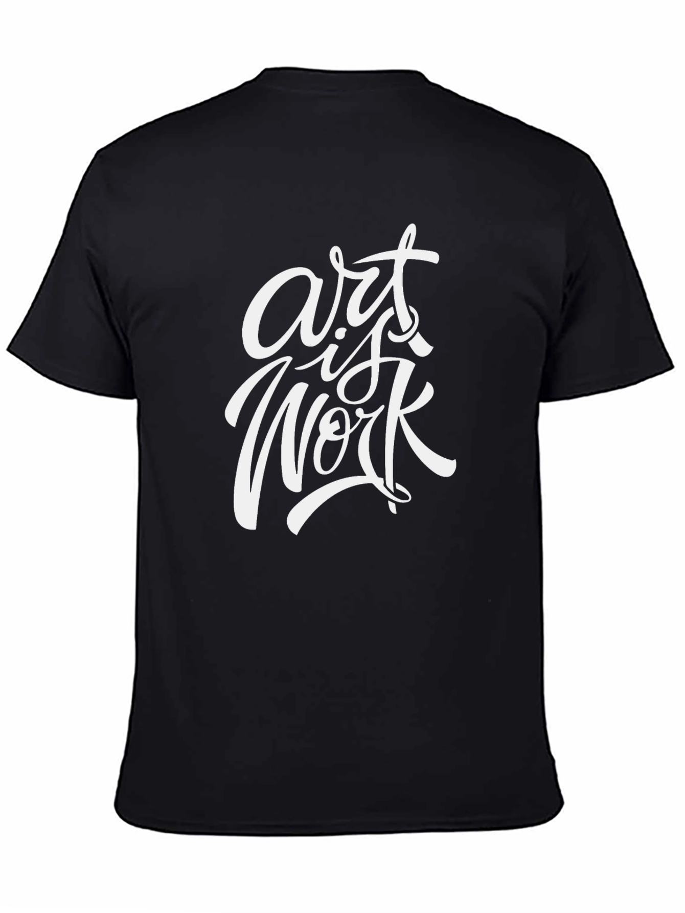 Art is Work Graphic Tee - Black Cotton T-Shirt