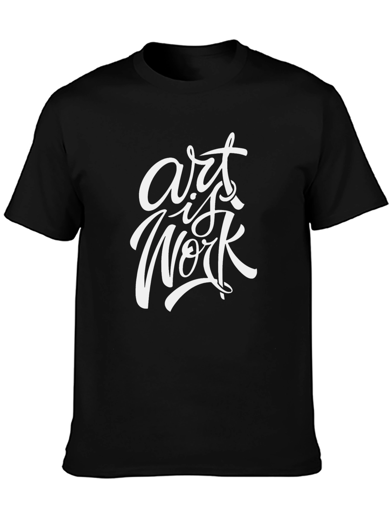 Art is Work Graphic Tee - Black Cotton T-Shirt