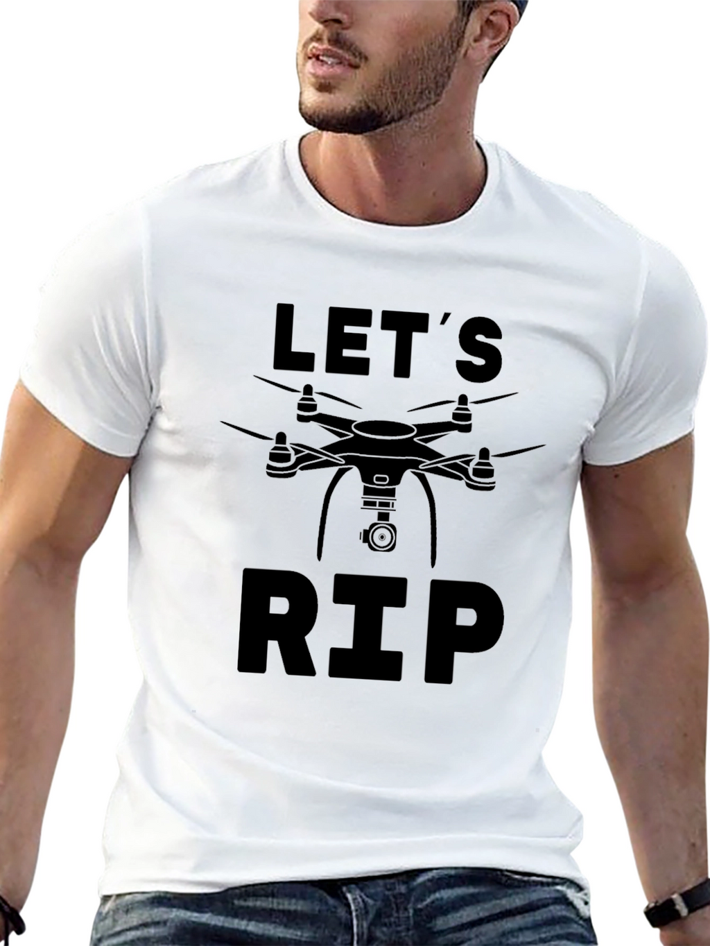 Lets RIP Drone Graphic Tee - Black