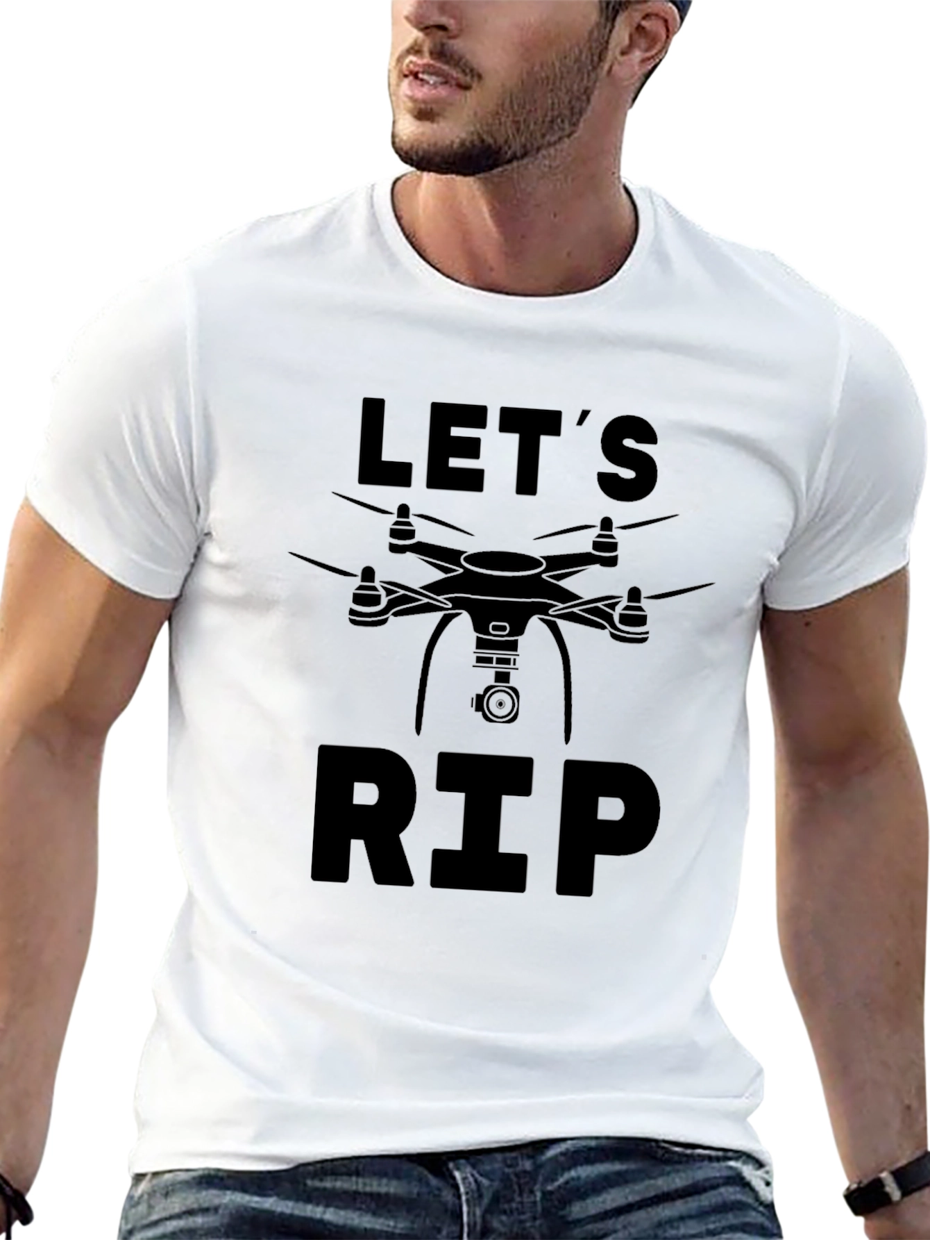 Lets RIP Drone Graphic Tee - Black