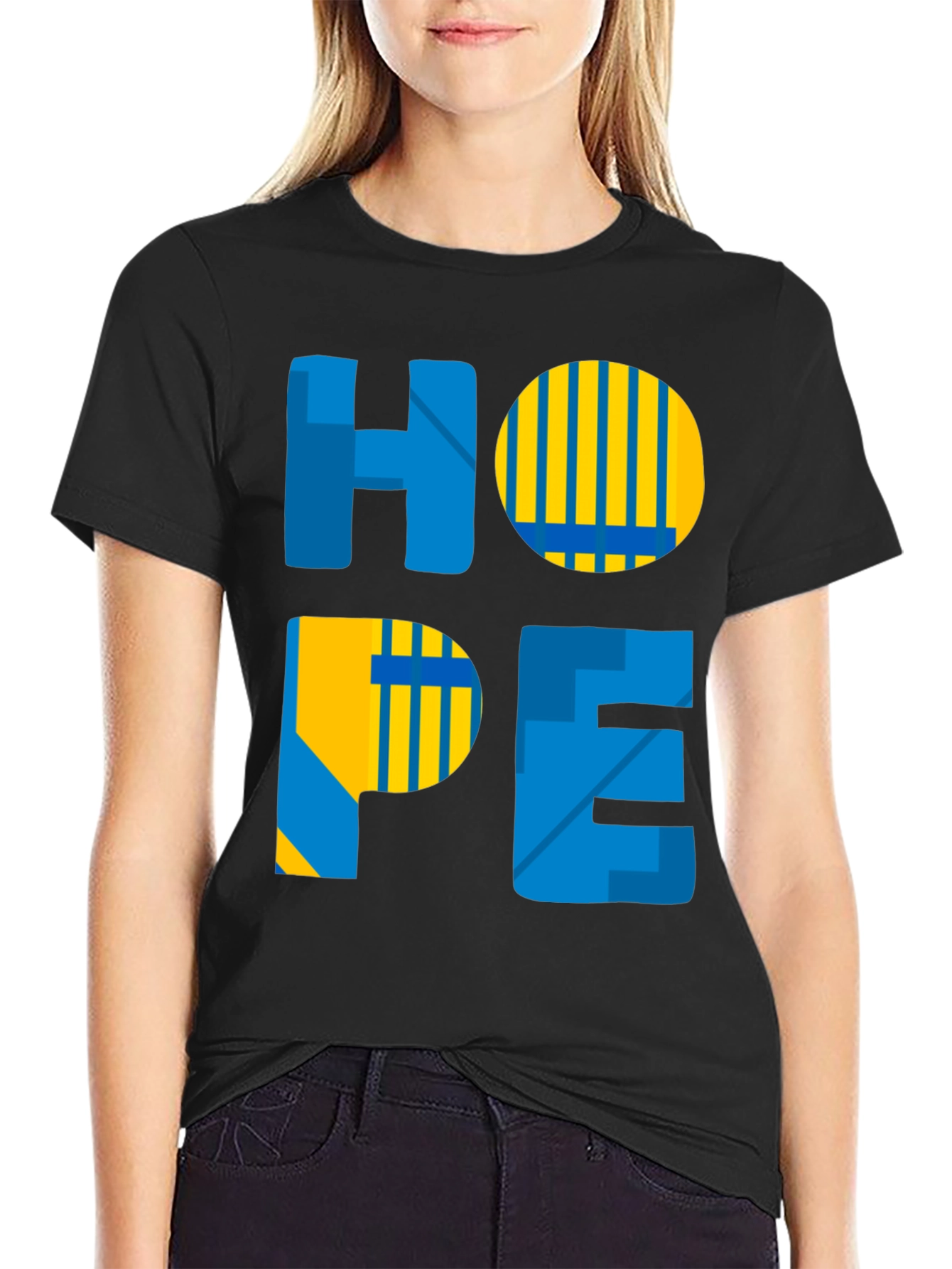 HOPE Graphic Tee - Ukraine Colors Solidarity Shirt