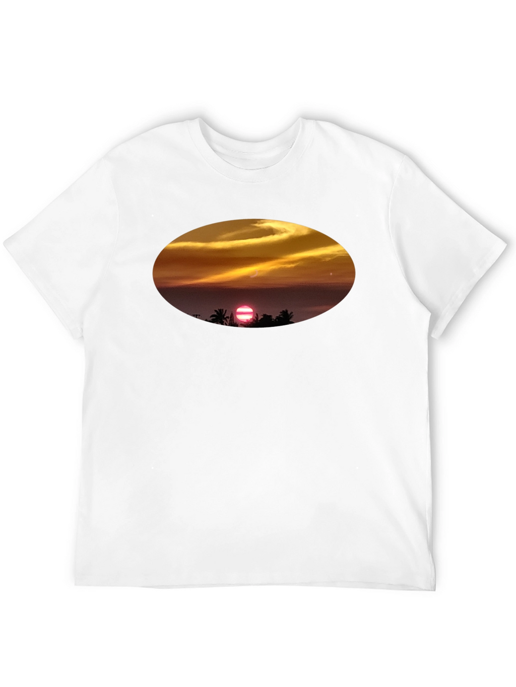 Sunset Beach T-Shirt - Relaxed Fit Black Tee