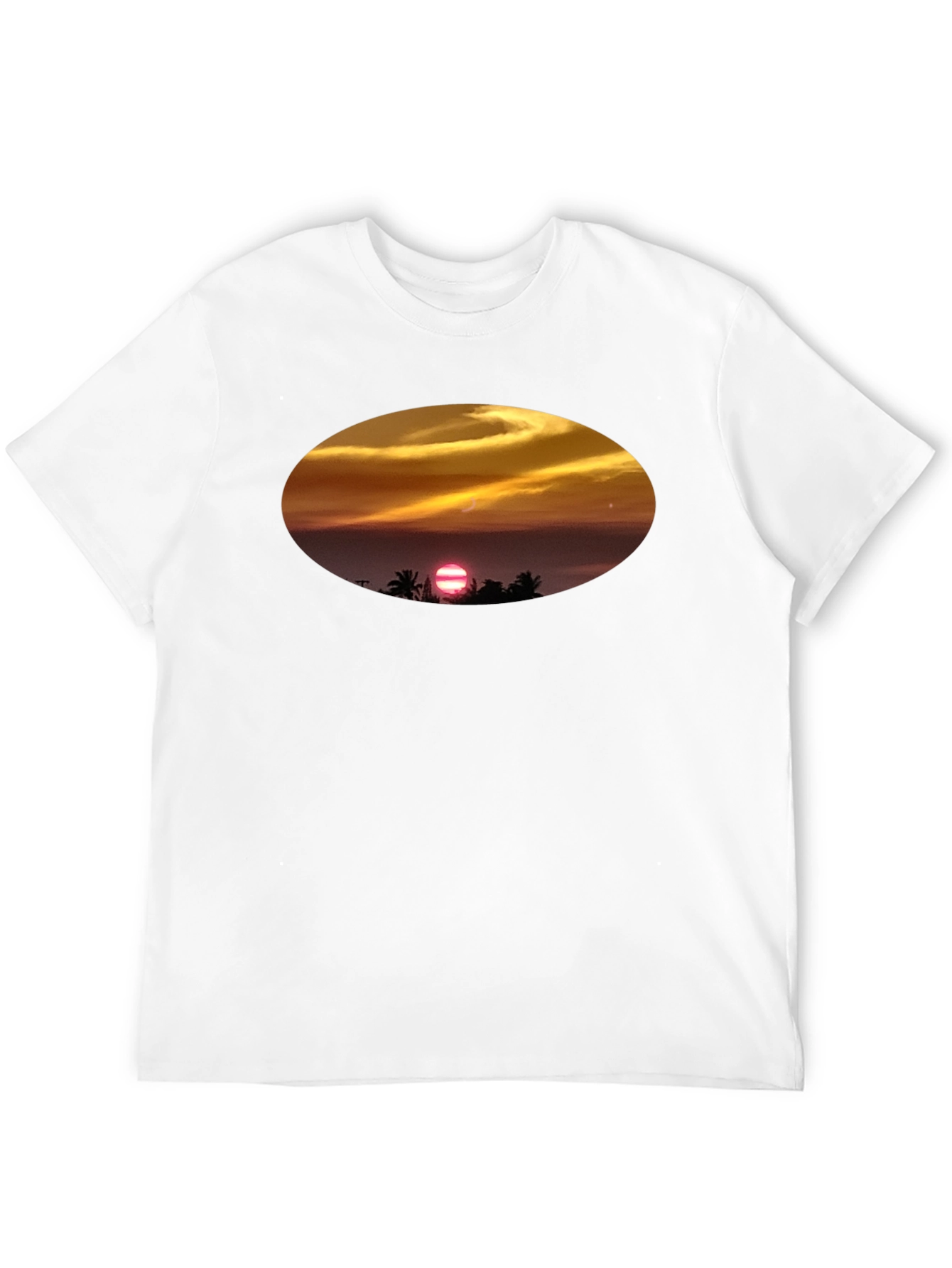 Sunset Beach T-Shirt - Relaxed Fit Black Tee