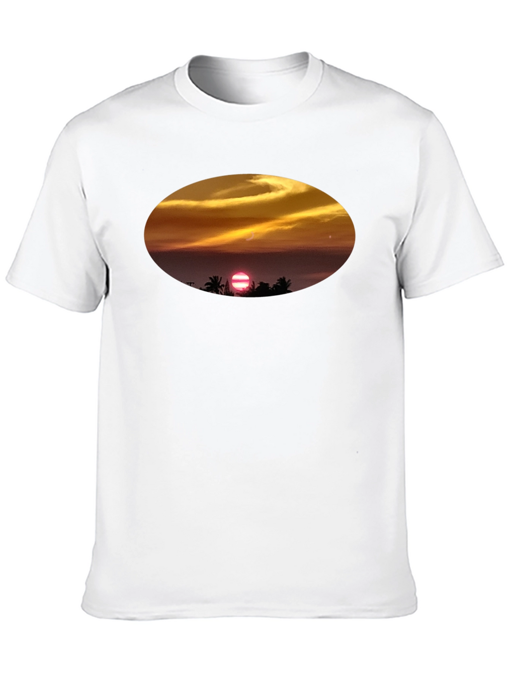 Sunset Beach T-Shirt - Relaxed Fit Black Tee