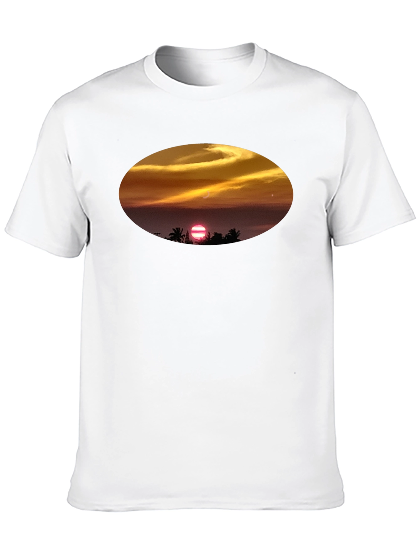Sunset Beach T-Shirt - Relaxed Fit Black Tee