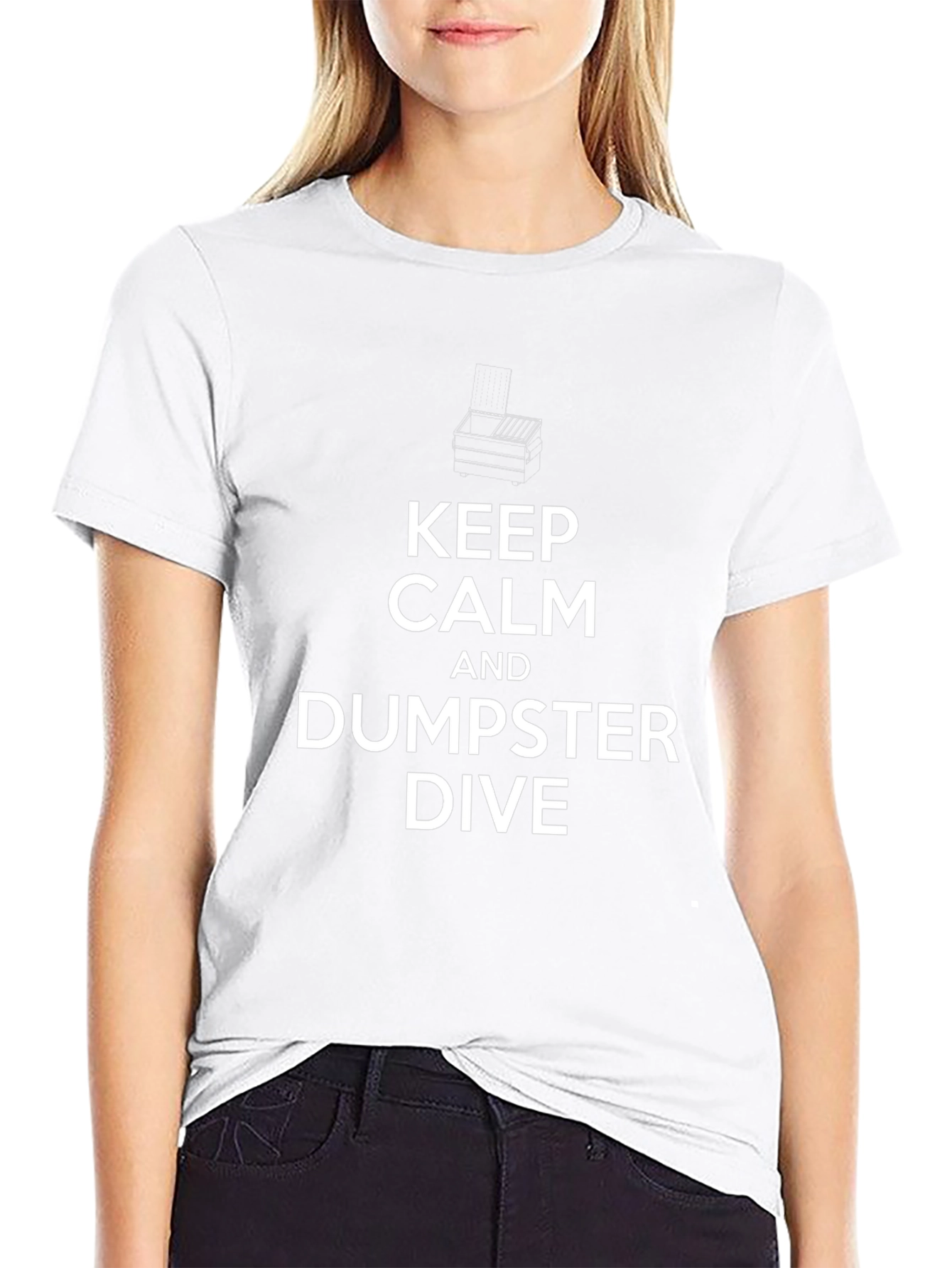 Keep Calm and Dumpster Dive Black T-Shirt