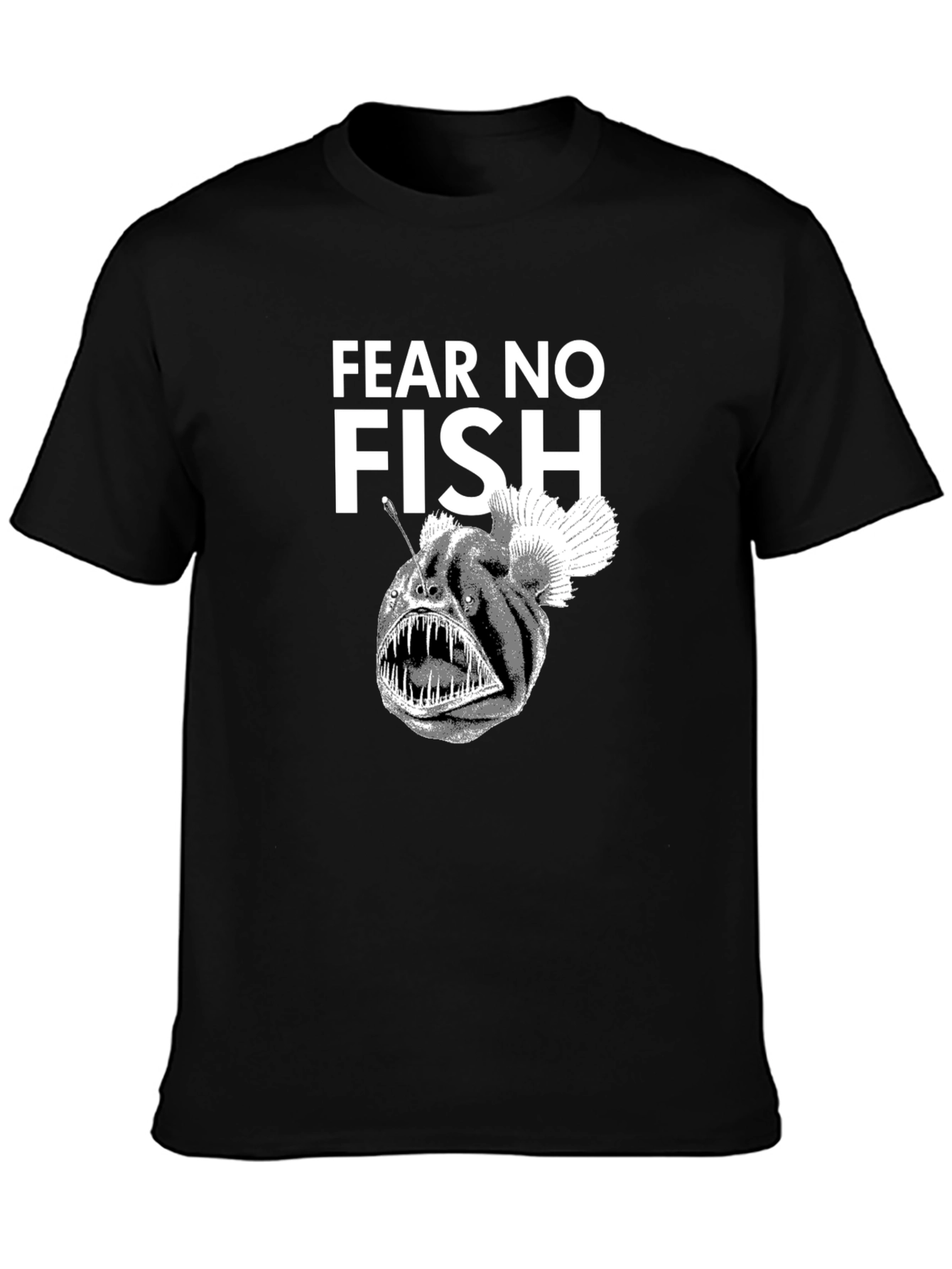 Fear No Fish Black Angler T-Shirt