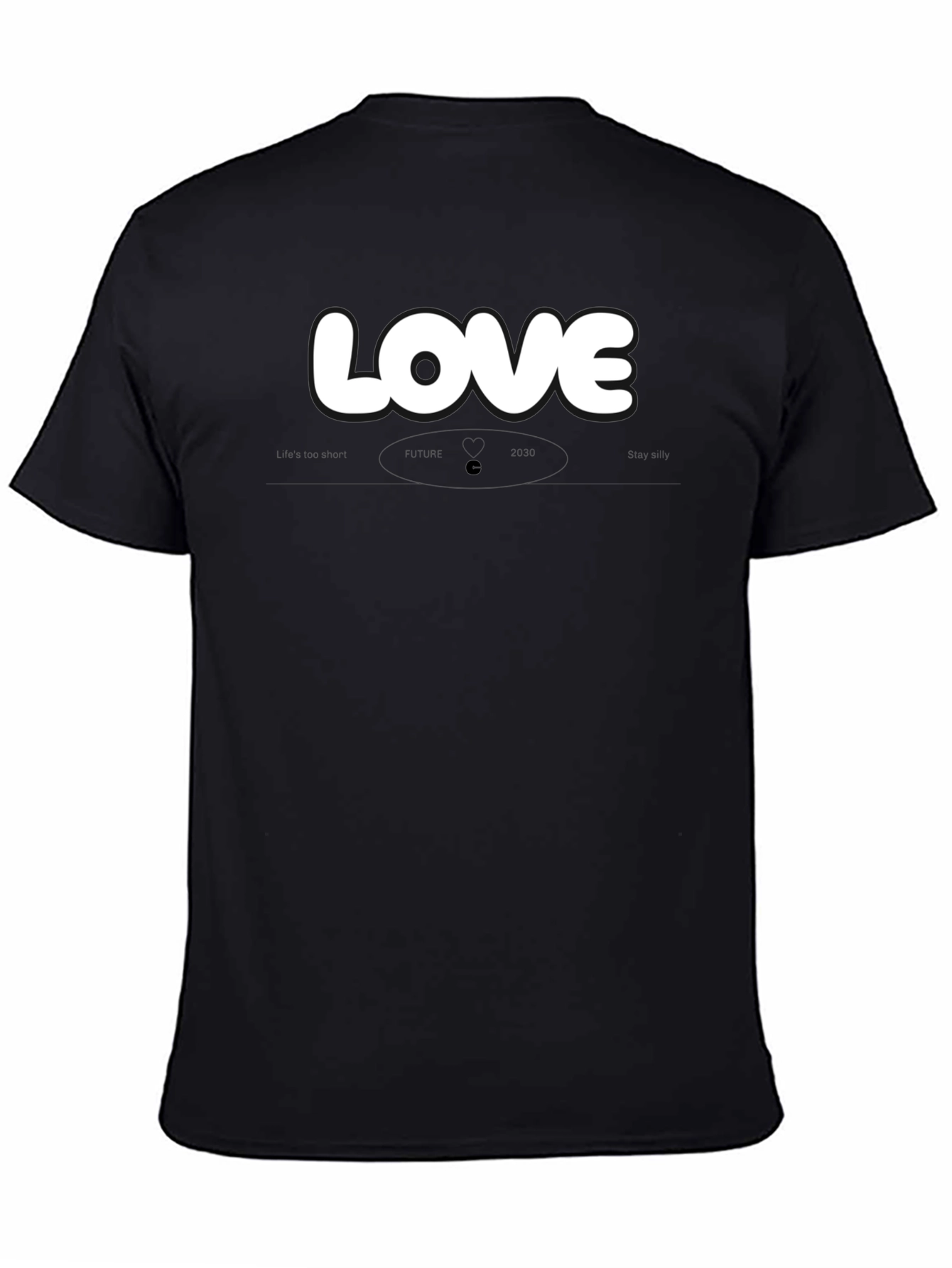 Love Graphic Black Crew Neck T-Shirt