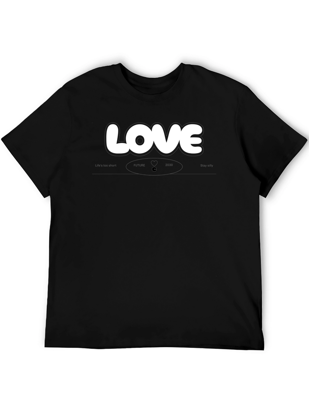 Love Graphic Black Crew Neck T-Shirt