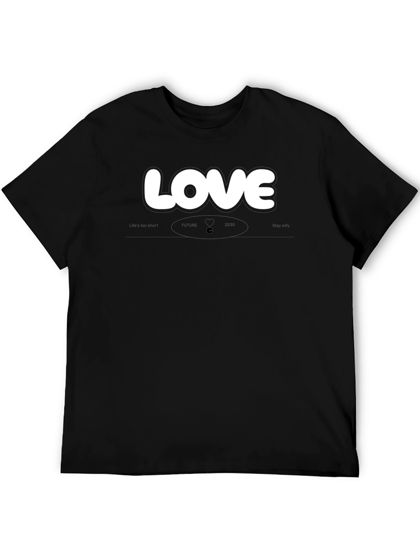 Love Graphic Black Crew Neck T-Shirt