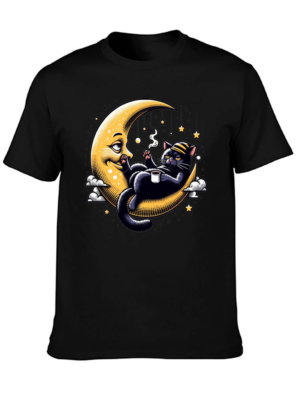 Cool Cat on Moon T-Shirt