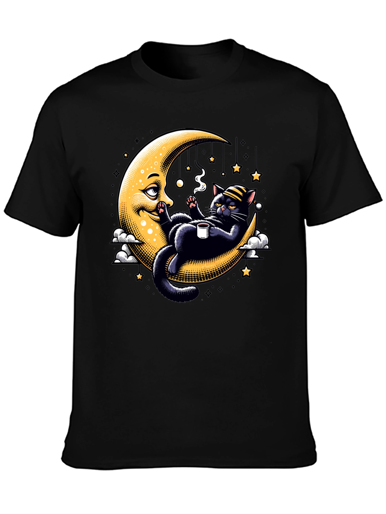 Cool Cat on Moon T-Shirt