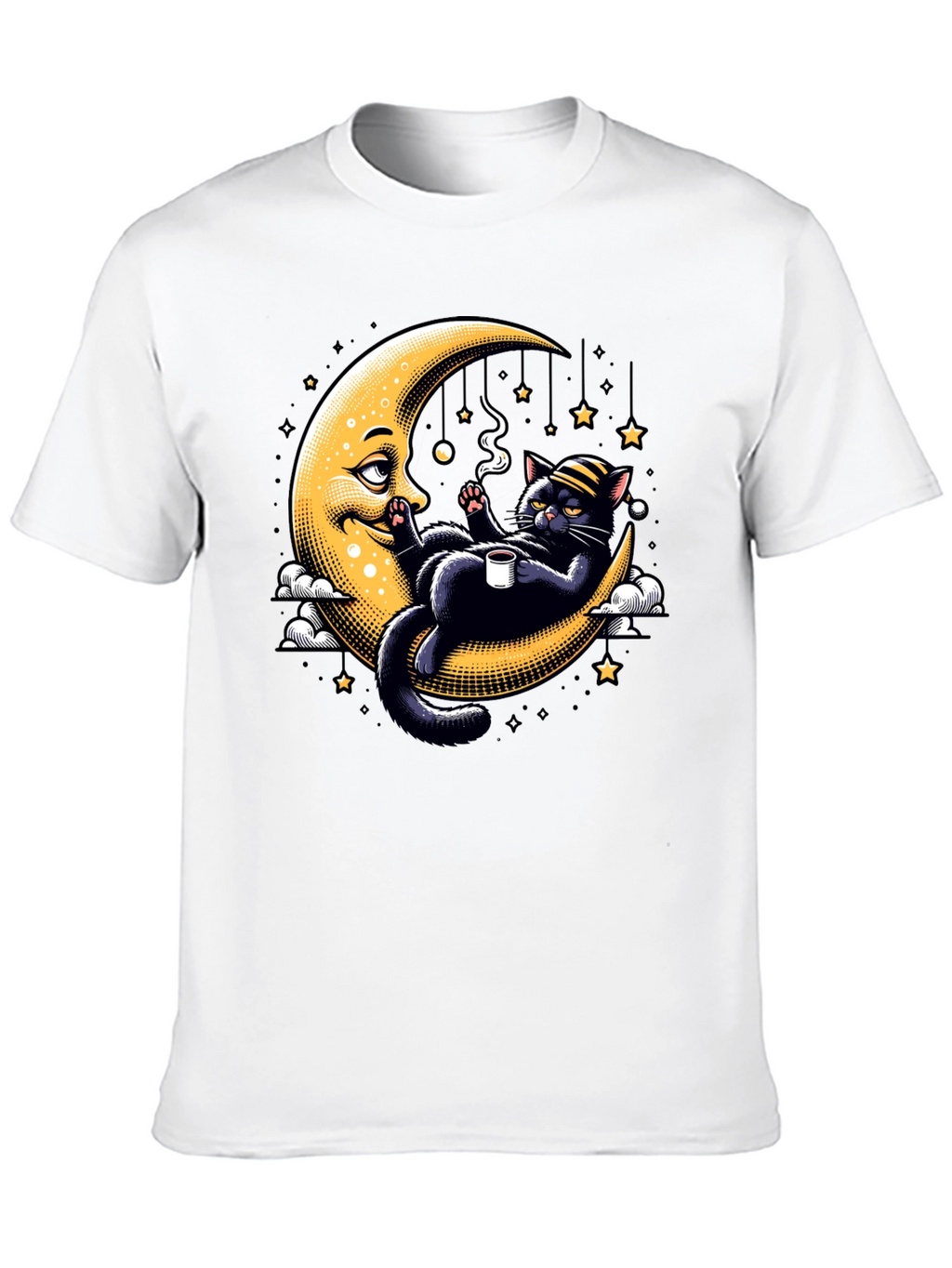 Cool Cat on Moon T-Shirt