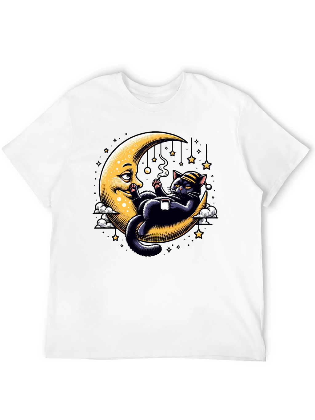 Cool Cat on Moon T-Shirt