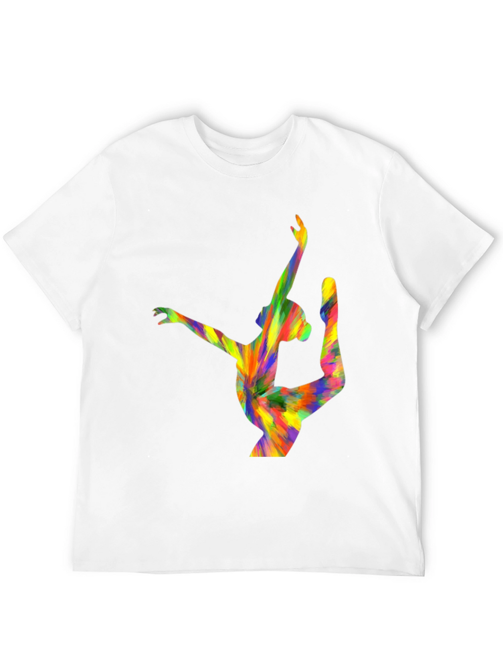 Vibrant Abstract Gymnast Graphic T-Shirt
