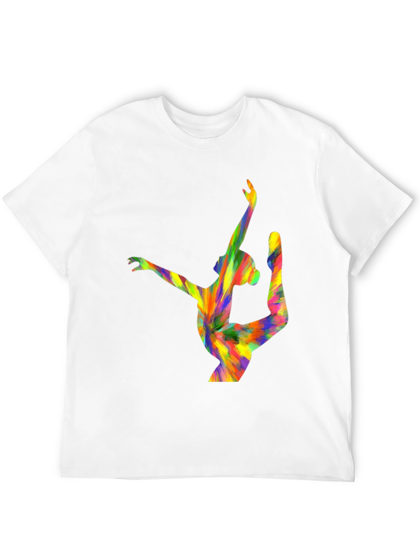 Vibrant Abstract Gymnast Graphic T-Shirt