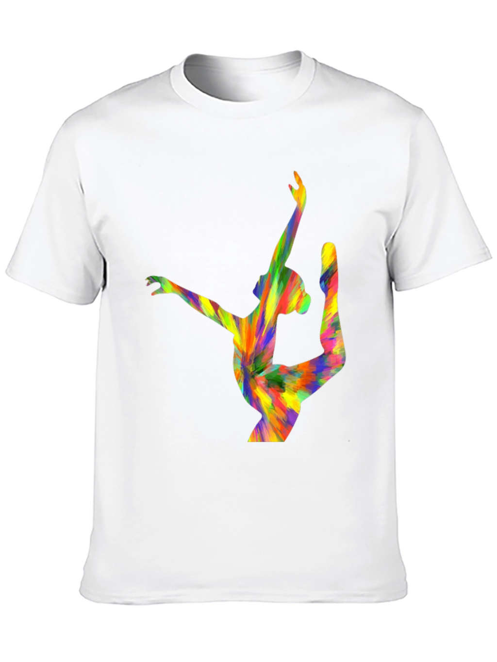 Vibrant Abstract Gymnast Graphic T-Shirt